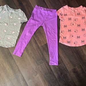 Children’s Size 12 justice Shirts and pants